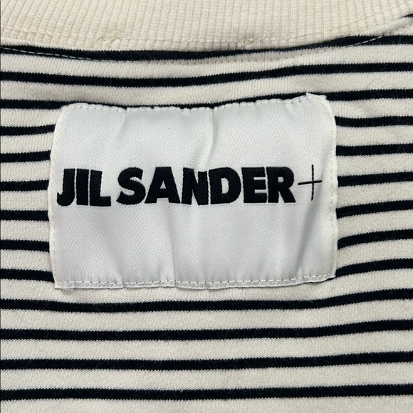 JIL SANDER PLUS LONG SLEEVE STRIPED BACK LOGO T-SHIRT medium - Picture 11 of 12